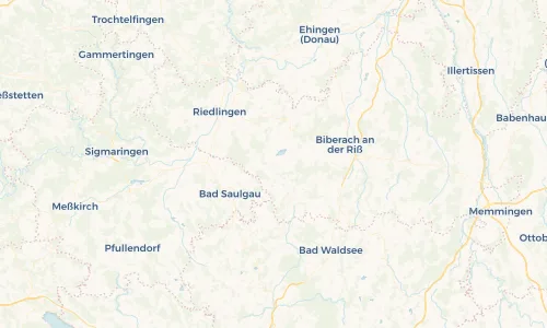 Regenradar Vorschaubild - Aktuelle Niederschläge in Bad Buchau und Umgebung