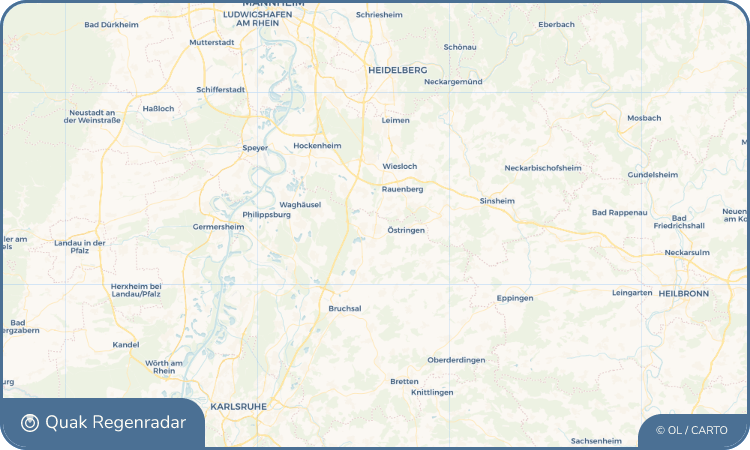 Regenradar-Widget für Bad Mingolsheim