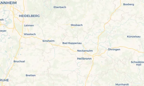 Regenradar Vorschaubild - Aktuelle Niederschläge in Bad Rappenau und Umgebung
