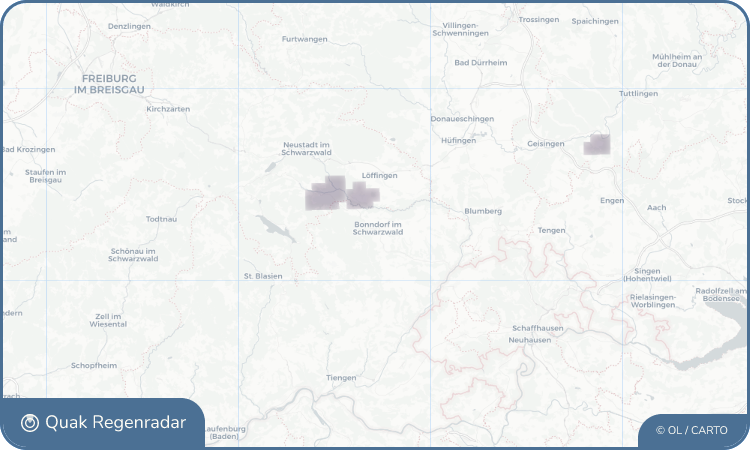 Quak Regenradar-Widget Bonndorf im Schwarzwald