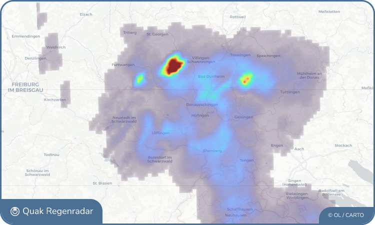 Quak Regenradar-Widget Bräunlingen