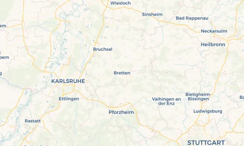 Regenradar Vorschaubild - Aktuelle Niederschläge in Bretten und Umgebung