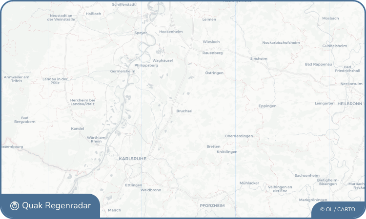 Regenradar-Widget für Bruchsal