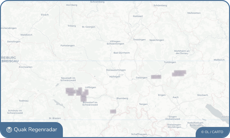 Quak Regenradar-Widget Donaueschingen