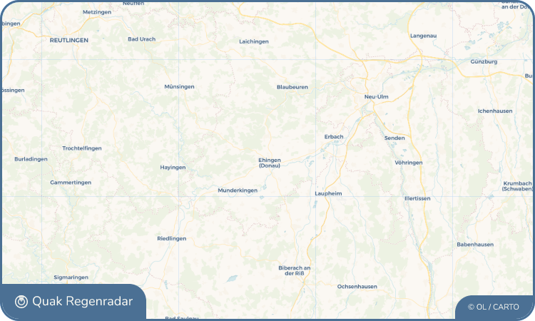 Quak Regenradar-Widget Ehingen (Donau)