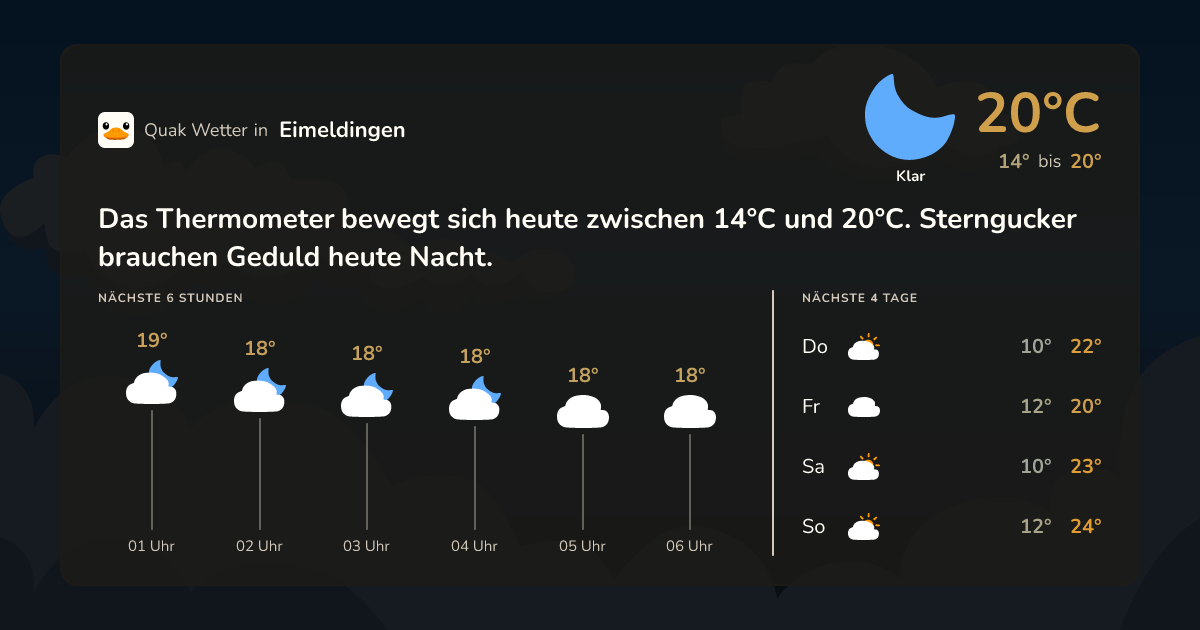 Quak Wetter-Widget Eimeldingen