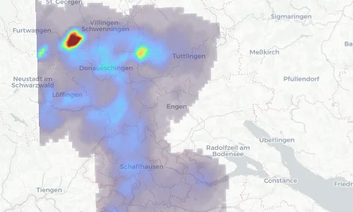 Regenradar Vorschaubild - Aktuelle Niederschläge in Engen und Umgebung