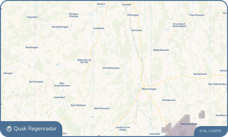 Quak Regenradar-Widget Erlenmoos