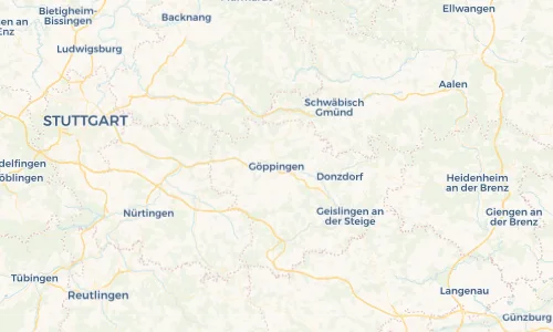 Regenradar Vorschaubild - Aktuelle Niederschläge in Göppingen und Umgebung