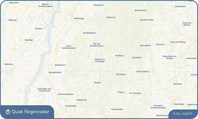 Quak Regenradar-Widget Haslach im Kinzigtal