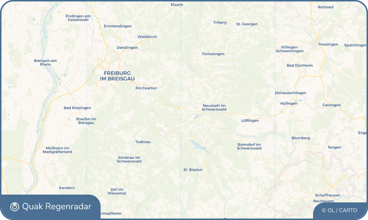 Quak Regenradar-Widget Hinterzarten