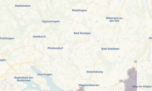 Regenradar Vorschaubild - Aktuelle Niederschläge in Hoßkirch und Umgebung