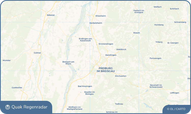 Quak Regenradar-Widget Hugstetten