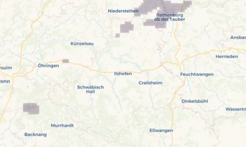 Regenradar Vorschaubild - Aktuelle Niederschläge in Ilshofen und Umgebung