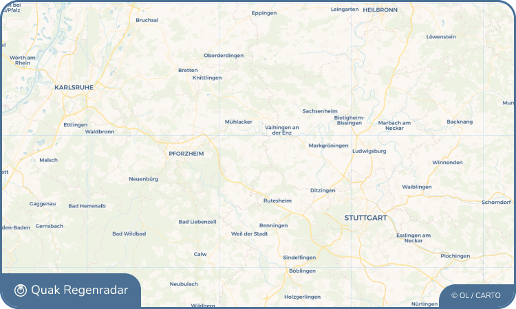 Quak Regenradar-Widget Iptingen