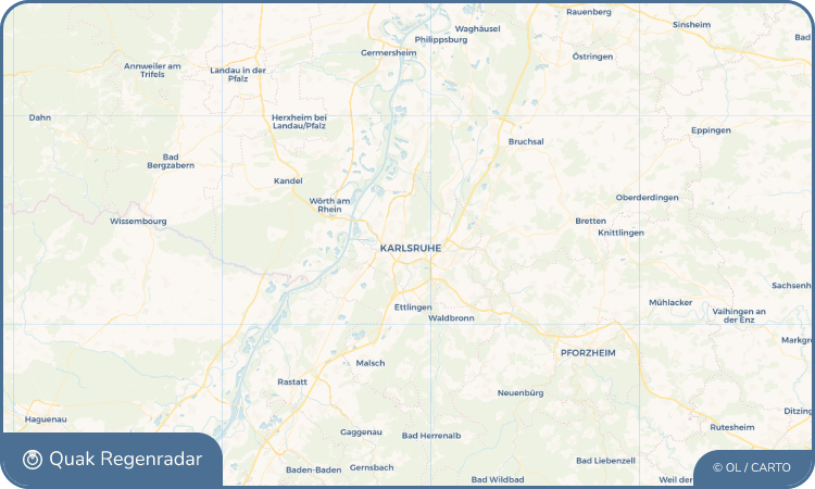 Quak Regenradar-Widget Karlsruhe