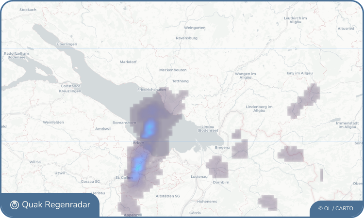 Quak Regenradar-Widget Kressbronn am Bodensee