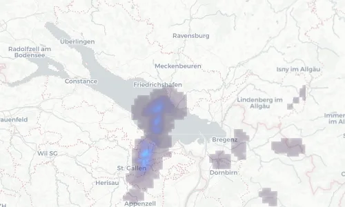 Regenradar Vorschaubild - Aktuelle Niederschläge in Langenargen und Umgebung