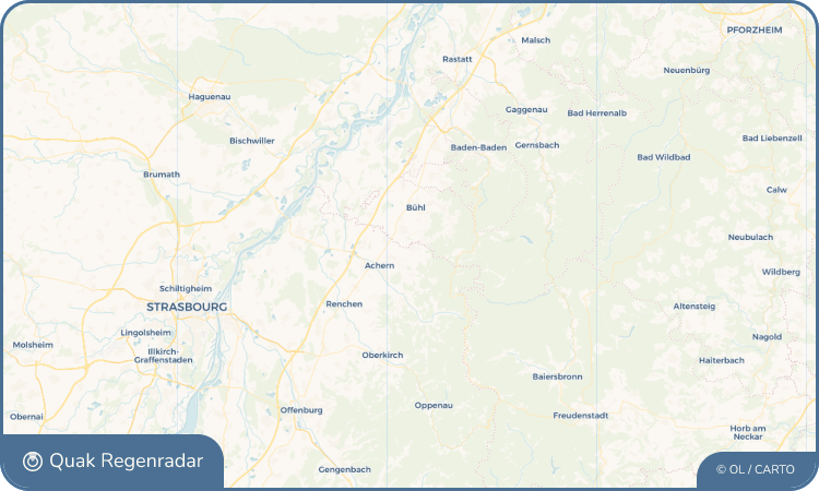 Quak Regenradar-Widget Lauf