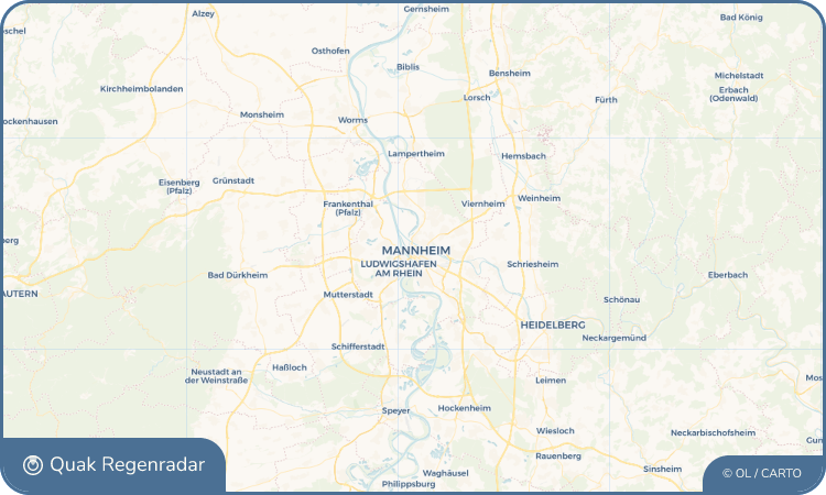 Quak Regenradar-Widget Mannheim