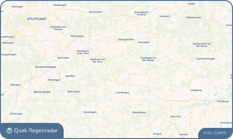 Quak Regenradar-Widget Mühlhausen im Täle