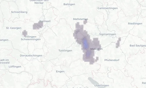 Regenradar Vorschaubild - Aktuelle Niederschläge in Mühlheim an der Donau und Umgebung