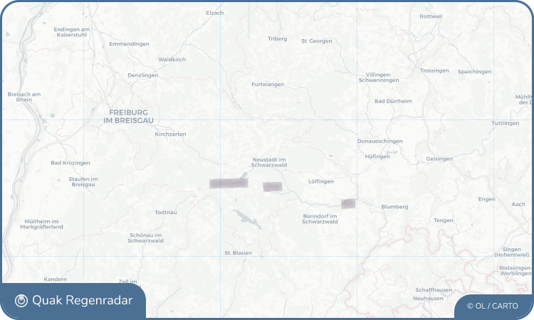 Quak Regenradar-Widget Neustadt im Schwarzwald
