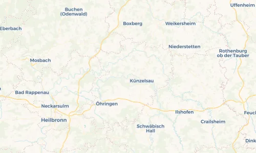Regenradar Vorschaubild - Aktuelle Niederschläge in Niedernhall und Umgebung