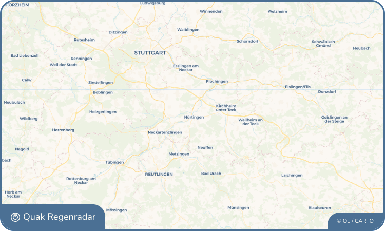 Quak Regenradar-Widget Nürtingen