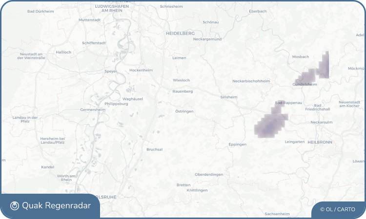 Regenradar-Widget für Östringen