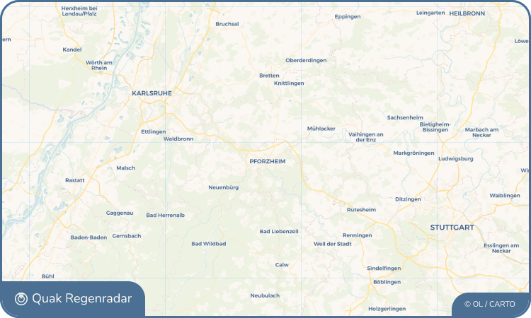 Regenradar-Widget für Pforzheim
