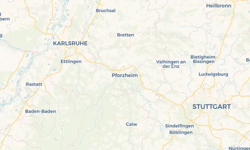 Regenradar Vorschaubild - Aktuelle Niederschläge in Pforzheim und Umgebung