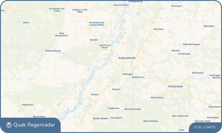 Regenradar-Widget für Rheinstetten