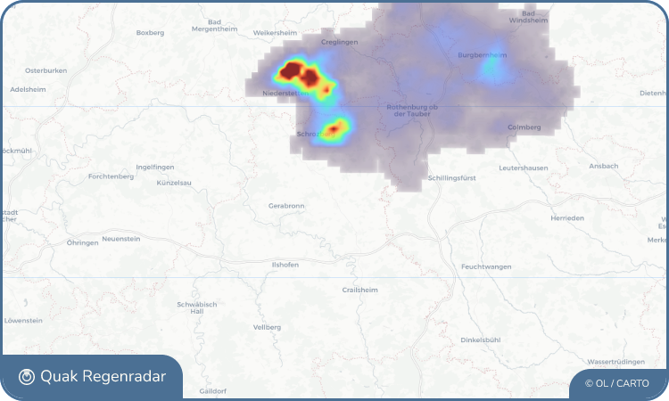 Regenradar-Widget für Rot am See