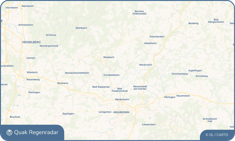 Quak Regenradar-Widget Tiefenbach