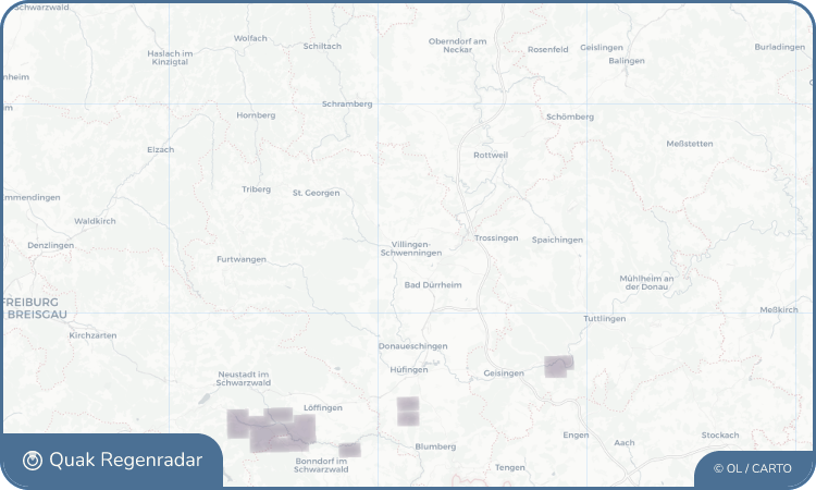 Quak Regenradar-Widget Villingen-Schwenningen