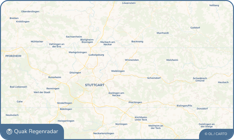 Quak Regenradar-Widget Waiblingen