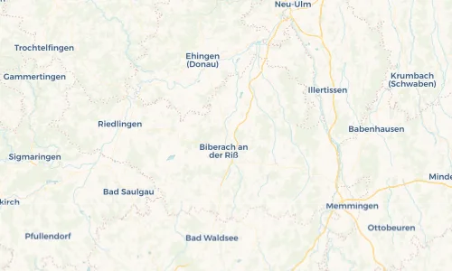 Regenradar Vorschaubild - Aktuelle Niederschläge in Warthausen und Umgebung