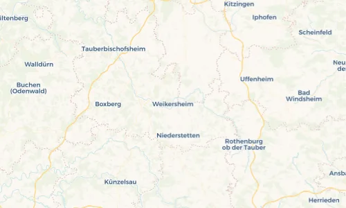 Regenradar Vorschaubild - Aktuelle Niederschläge in Weikersheim und Umgebung