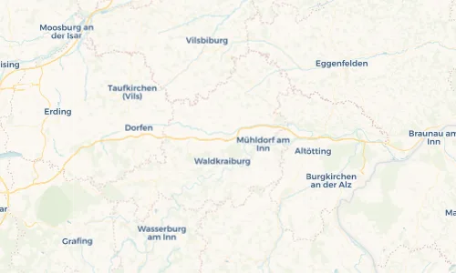 Regenradar Vorschaubild - Aktuelle Niederschläge in Ampfing und Umgebung