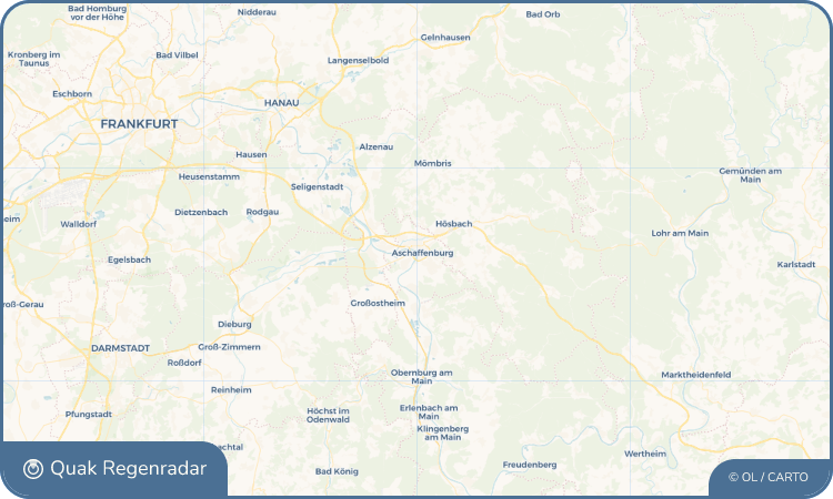 Quak Regenradar-Widget Aschaffenburg