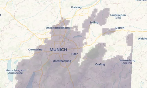 Regenradar Vorschaubild - Aktuelle Niederschläge in Aschheim und Umgebung