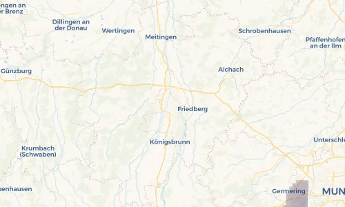 Regenradar Vorschaubild - Aktuelle Niederschläge in Augsburg und Umgebung