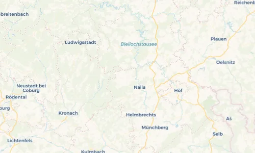 Regenradar Vorschaubild - Aktuelle Niederschläge in Bad Steben und Umgebung