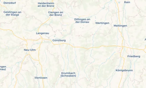 Regenradar Vorschaubild - Aktuelle Niederschläge in Burgau und Umgebung