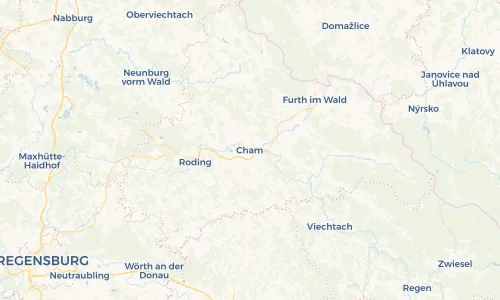 Regenradar Vorschaubild - Aktuelle Niederschläge in Cham und Umgebung