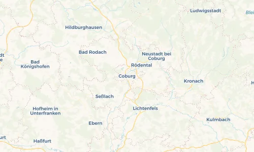 Regenradar Vorschaubild - Aktuelle Niederschläge in Coburg und Umgebung