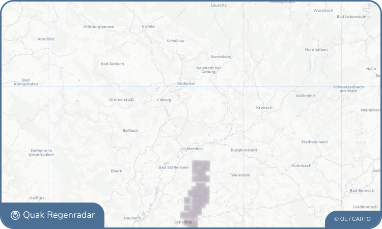 Regenradar-Widget für Ebersdorf bei Coburg