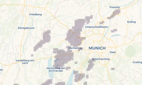 Regenradar Vorschaubild - Aktuelle Niederschläge in Eichenau und Umgebung