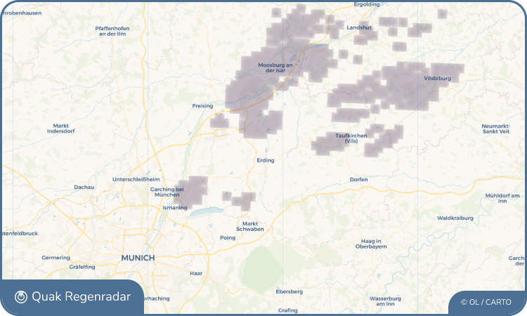 Quak Regenradar-Widget Erding